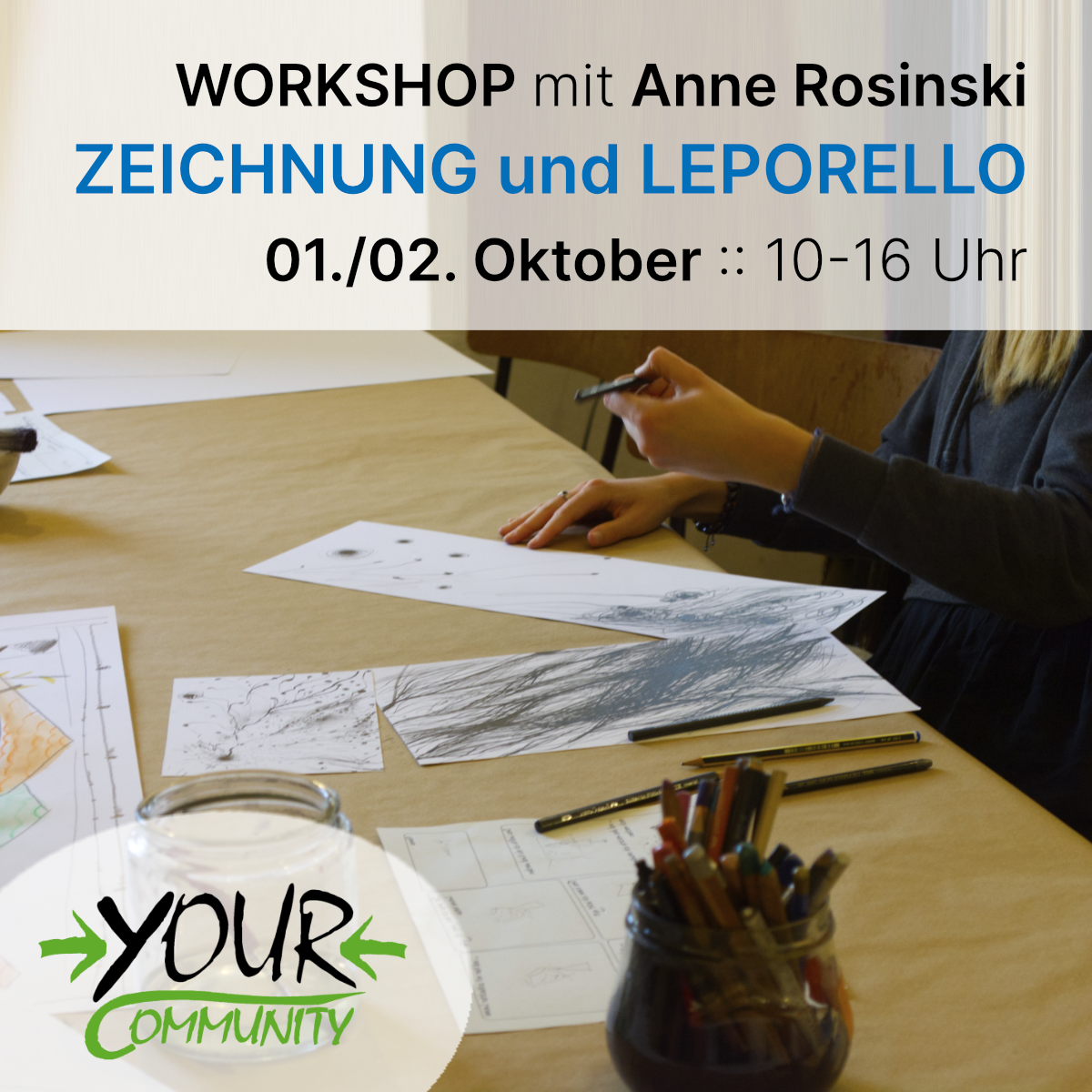 Workshop - Die ZEICHNUNG als Leporello (Aufbaukurs 2/2)