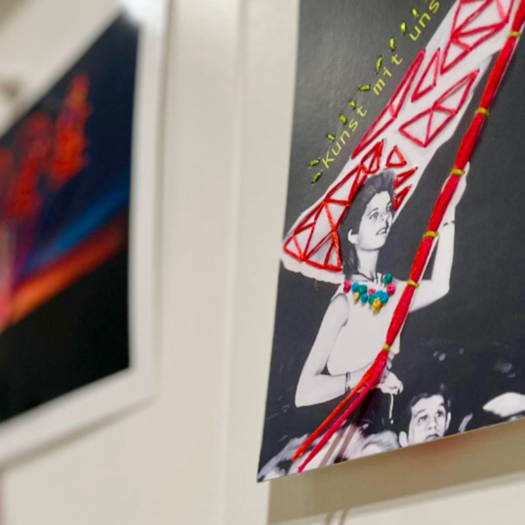 Foto-Stickerei „Der Faden, der verbindet“ bei den ABC-Tischen